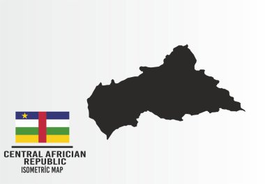 Merkezi Afro-kırmızı bayrak ve harita vektörü