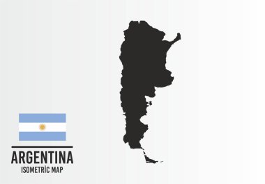 Argentna bayrağı ve harita vektörü