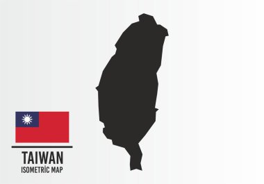 Tayvan bayrağı ve harita vektörü