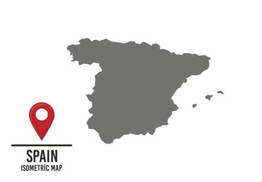 Vektör haritasını genişlet, işaretli ülke haritası. vektör illüstrasyonu.