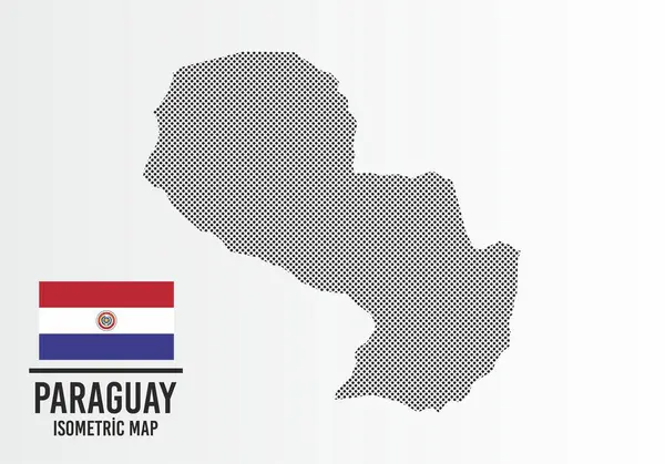 Paraguay bayrağı ve harita vektörü
