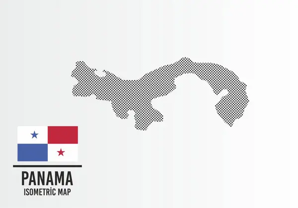 Panama bayrağı ve harita vektörü