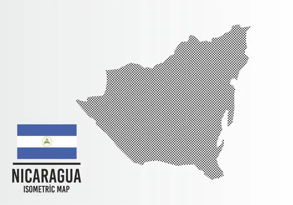 Ncaragua bayrağı ve harita vektörü