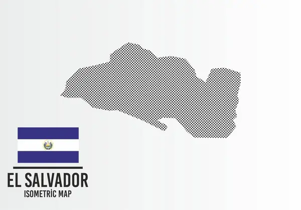 El Salvador bayrağı ve harita vektörü