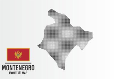 Karadağ bayrağı ve harita vektörü