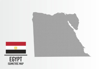 Mısır bayrağı ve harita vektörü