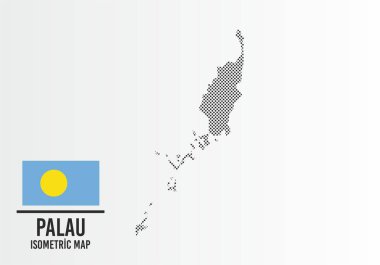 Palau bayrağı ve harita vektörü