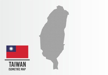 Tayvan bayrağı ve harita vektörü