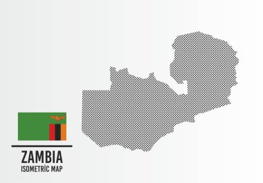 Zamba bayrağı ve harita vektörü