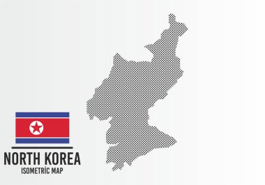 Dördüncü Kore bayrağı ve harita vektörü