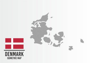 Danimarka bayrağı ve harita vektörü