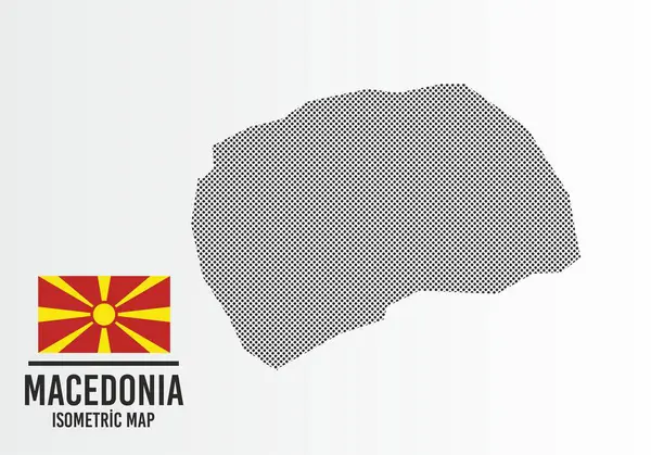 Macedona bayrağı ve harita vektörü