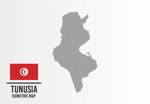 Tunusa bayrağı ve harita vektörü