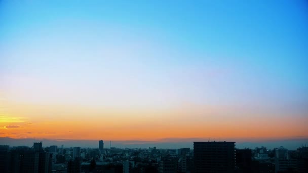 Gökyüzünün Gün Batımından Geceye Giden Görüntüsü — Stok video