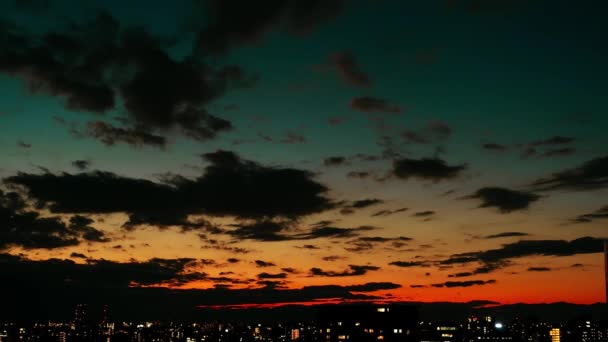 天空从日落走向黑夜的图像 — 图库视频影像