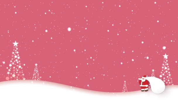 圣诞老人在雪地里散步的视频 循环视频 — 图库视频影像