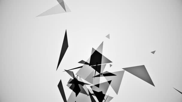 白い背景に広がる三角形の動画 — ストック動画