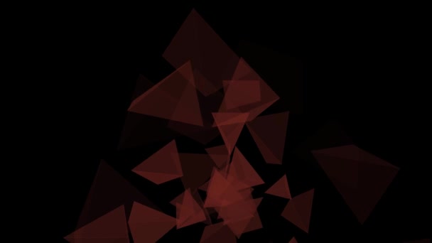 Siyah Zemin Üzerinde Kare Bir Piramidin Resmi — Stok video