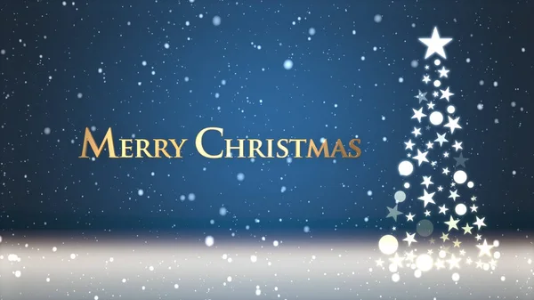 Noel ağacı ve kar taneleri ve Noel harfleriyle renklendirilmiş arka plan