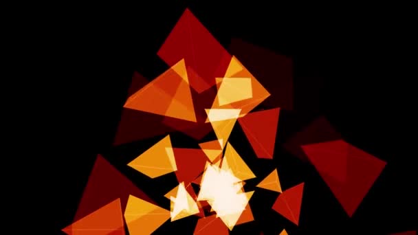 Egy Kép Egy Négyzet Alakú Piramisról Fekete Alapon — Stock videók