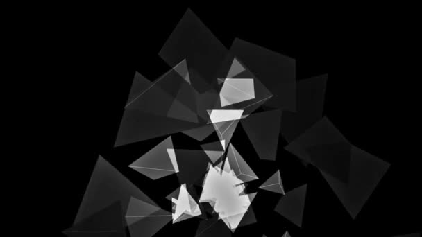 黒い背景に正方形のピラミッドの写真 — ストック動画