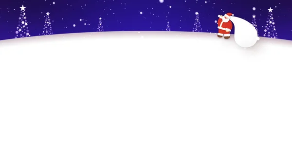 Санта Клаус Ходить Снігу Телефонним Простором — стокове фото