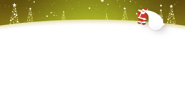 Санта Клаус Ходить Снігу Телефонним Простором — стокове фото
