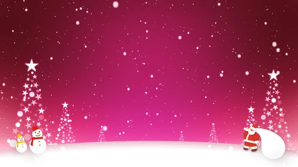 Babbo Natale Pupazzi Neve Piedi Nella Neve — Foto Stock