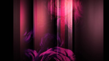 Bir gül resmi ve sağa sola hareket eden dikey bir çizgi.