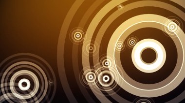 Çemberler renkli bir arkaplanda ortaya çıkar