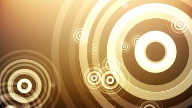 Çemberler renkli bir arkaplanda ortaya çıkar