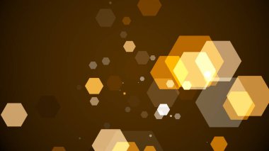 Altıgenler renkli bir arkaplanda belirir