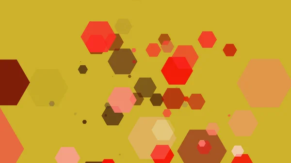 Hexagons Surgissent Sur Fond Coloré — Photo