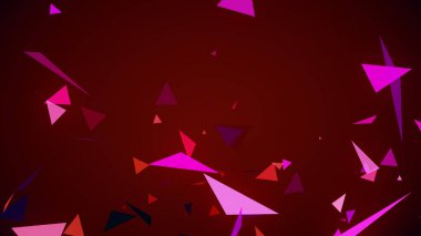 Üçgenler renkli bir arkaplanda belirir