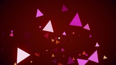 Üçgenler renkli bir arkaplanda belirir