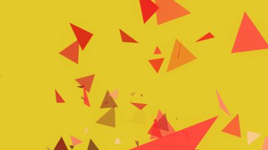 Üçgenler renkli bir arkaplanda belirir