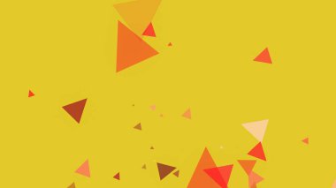 Üçgenler renkli bir arkaplanda belirir