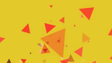 Üçgenler renkli bir arkaplanda belirir