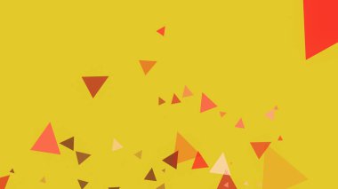 Üçgenler renkli bir arkaplanda belirir