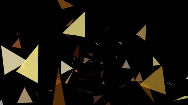 Üçgen siyah bir arkaplanda belirir.