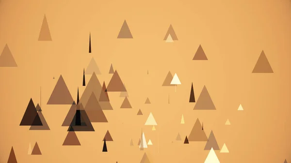 Dreiecke Entstehen Auf Buntem Hintergrund — Stockfoto