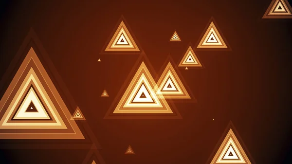 Triángulos Brotan Sobre Fondo Colorido — Foto de Stock