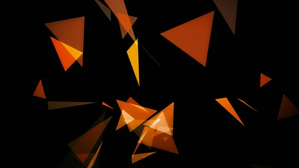 黒い背景に三角形が立ち上がるイメージ — ストック写真