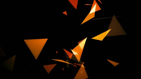 黒い背景に三角形が立ち上がるイメージ — ストック写真