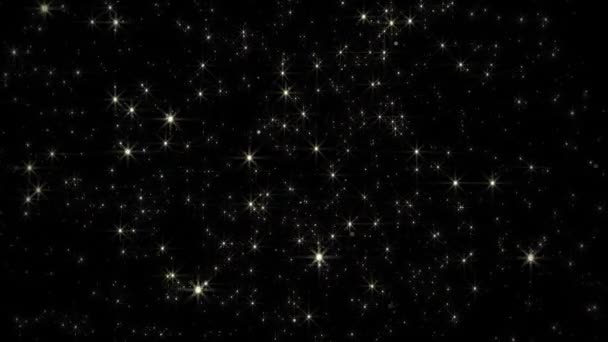 Звездопад Галактика Изображения Приближающихся Звезд — стоковое видео