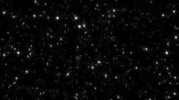 Звездопад Галактика Изображения Приближающихся Звезд — стоковое видео