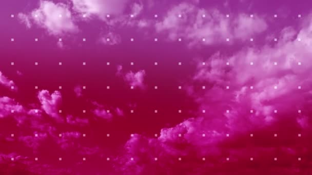 Grafika Chmurami Różowym Tle — Wideo stockowe