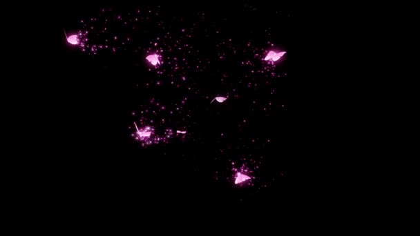Βίντεο Ροζ Πεταλούδες Χορεύουν — Αρχείο Βίντεο