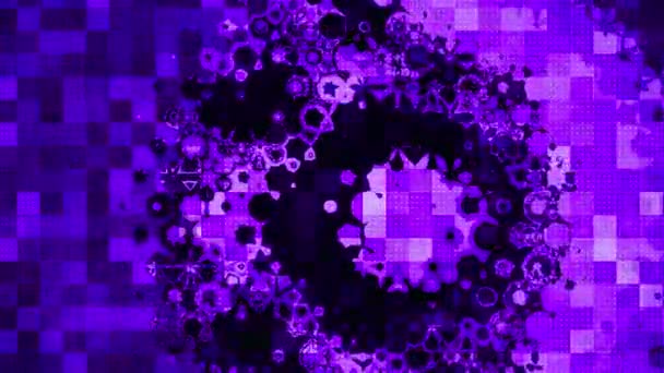 Images Which Dots Patterns Intertwined Mosaic Paintings Loop Video — Stock Video