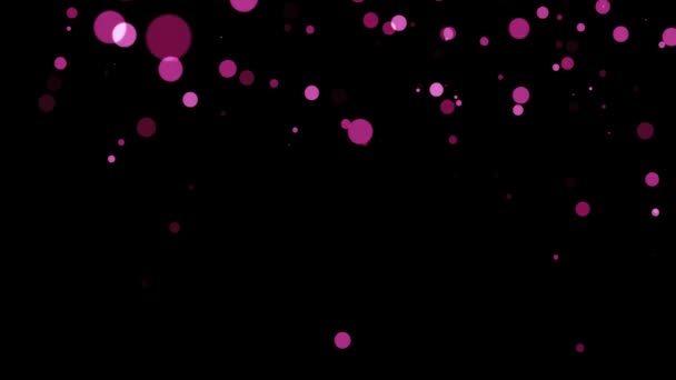 Ein Video Von Funkelnden Rosafarbenen Runden Partikeln Die Nach Unten — Stockvideo